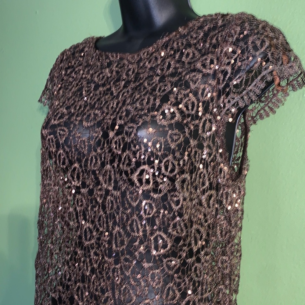 🔵 See through lace dress
